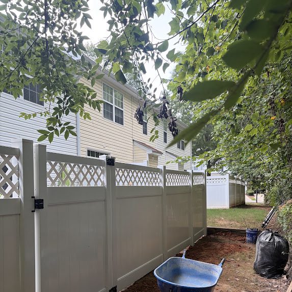 White Vinyl Privacy Fence in Charlotte, NC