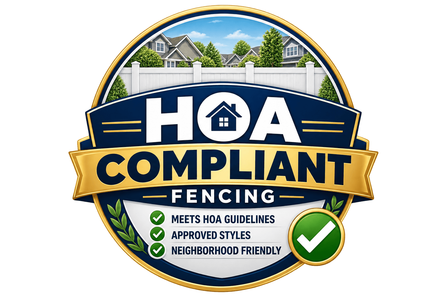 HOA Compliant Fencing Badge